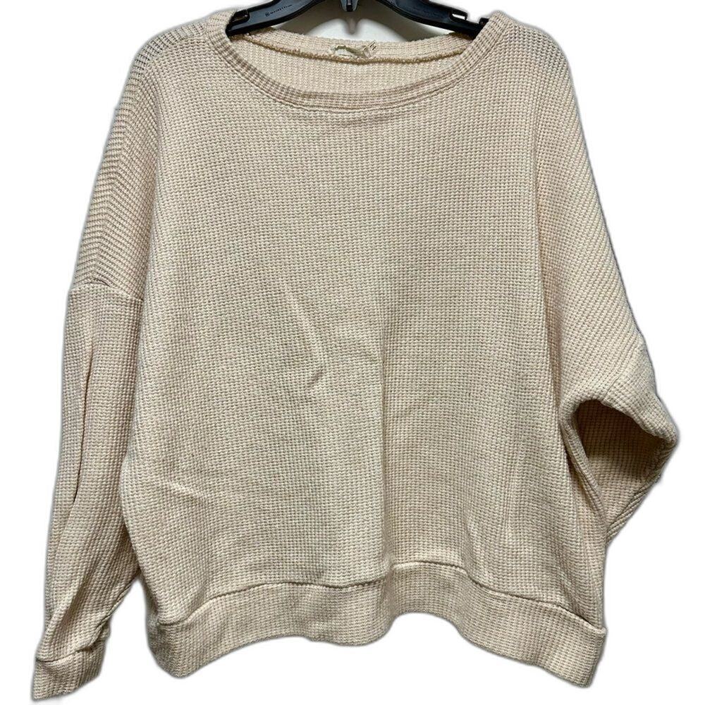 Blumin Apparel Crewneck Sweater Size M Cream Taupe (40)